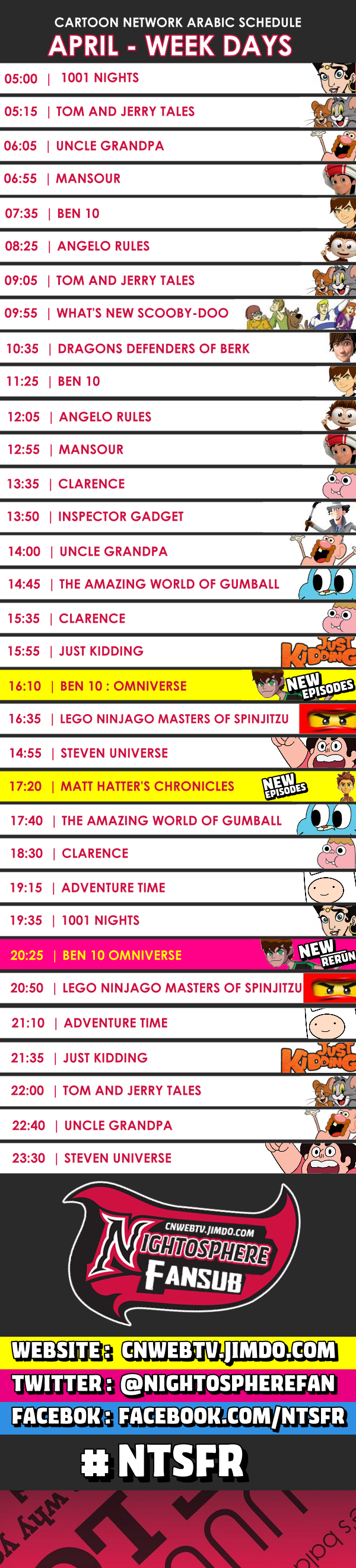 Schedule - cartoon network web-tv