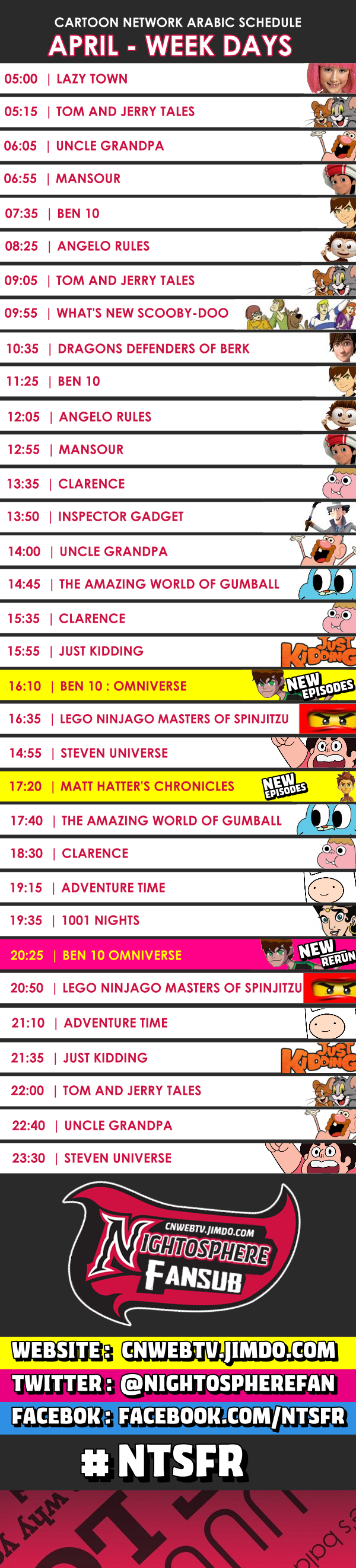 Schedule - cartoon network web-tv